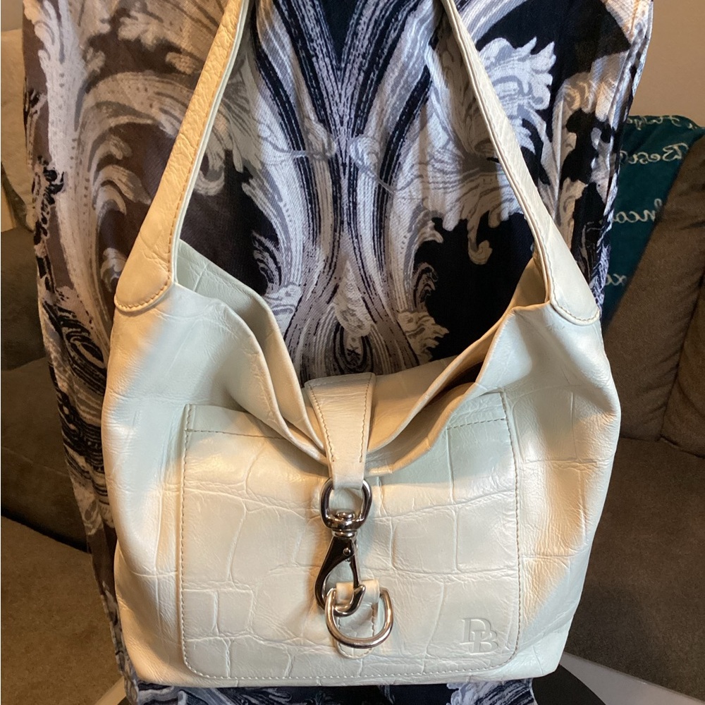 Dooney & Bourke Cream Shoulder Bag with Slouchy Style